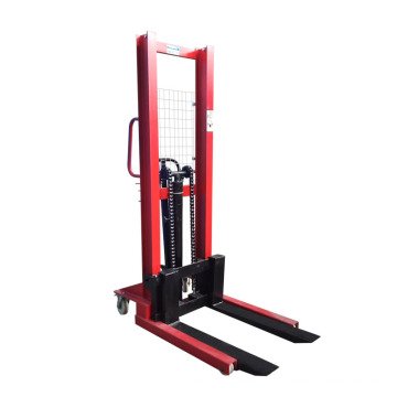 1000kg 2t hydraulic manual hand stacker forklift